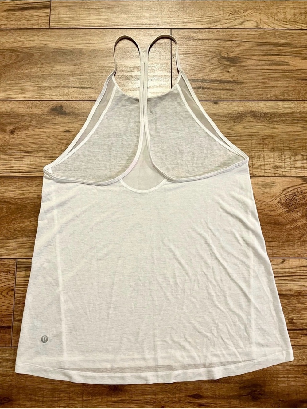 Lululemon Through The Movement Tank Top Mesh High Neck Halter White 6